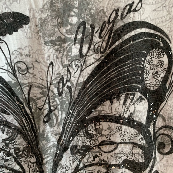 Women’s Sparkly Las Vegas T-shirt Size Large - Picture 3 of 9